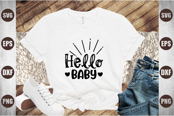 Hello baby graphic t shirt