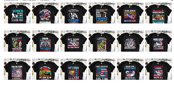45 PNG Fishing Bundle Printing Tshirt PNG Digital File Download