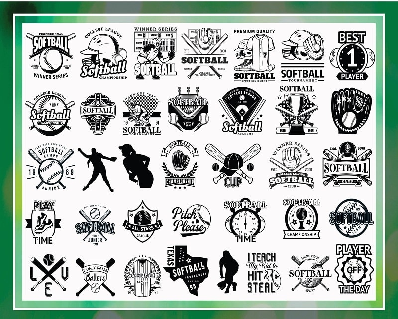 100 Designs Softball SVG Bundle, Softball svg, Softball svg design, Softbal svg vector, softball svg lover, Digital Download 1010203700