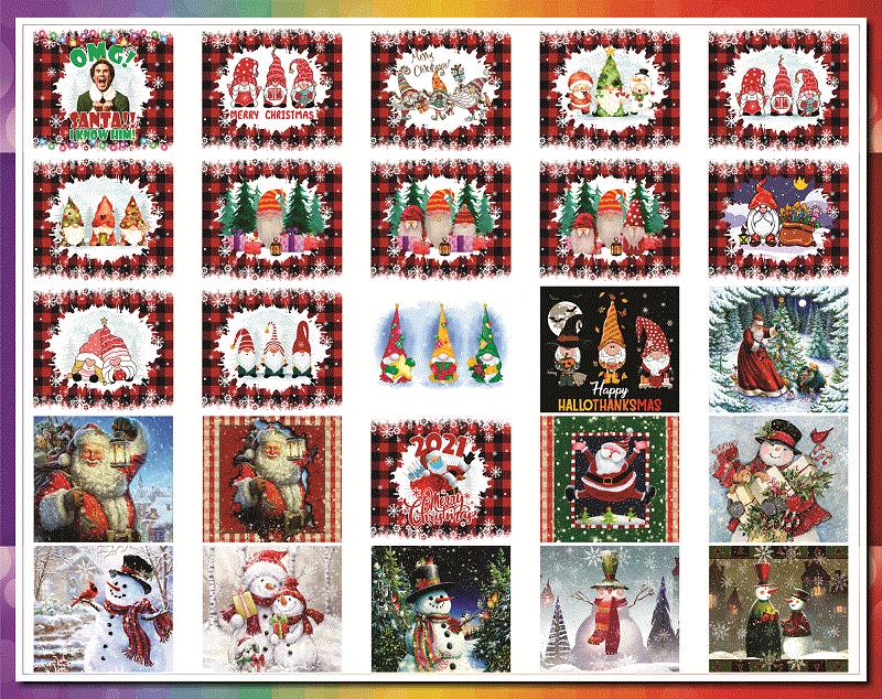 Combo 45+ Tumbler Merry Christmas Tumbler PNG (snowman – santaclaus – gnomes), 20 oz Skinny Digital File, Tumbler DIgital 8808122012