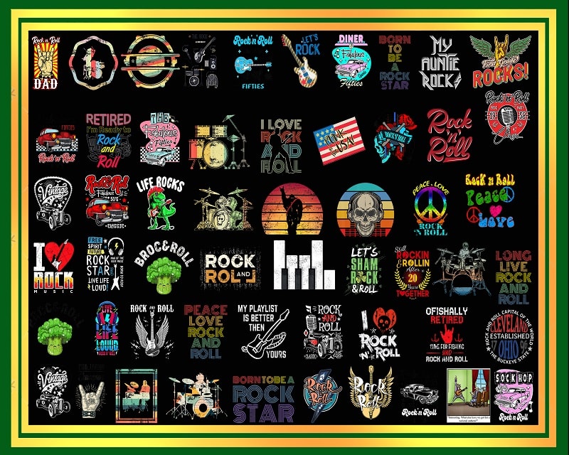 Combo 415+ Rock And Roll PNG Bundle, Rock N Roll png, Rock Band Png, Peace Love Pock & Roll Png, Rock Png, Rock Star Png, Digital Download 997508158