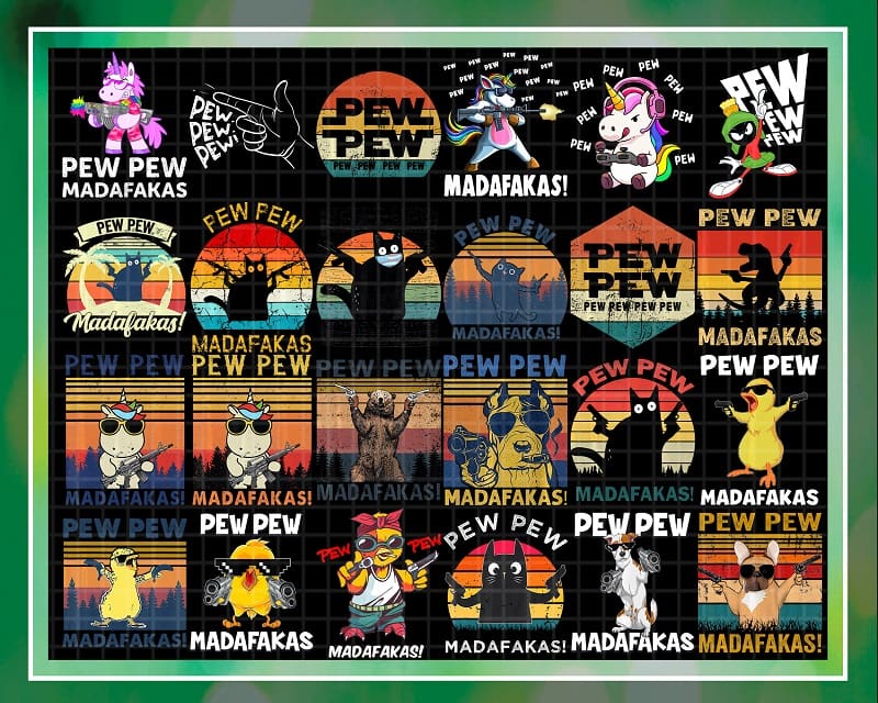 Bundle 81 Designs Pew Pew PNG, Pew Pew Shirt, Pew Pew Tee, Gift for her, So Cute, Colorful horses, Retro Vintage Cat, Instant Download 1018355057