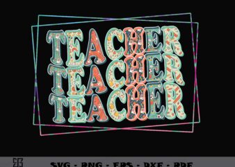 Stacked Teachers Day Monogram SVG PNG, Teachers Day Tshirt Design