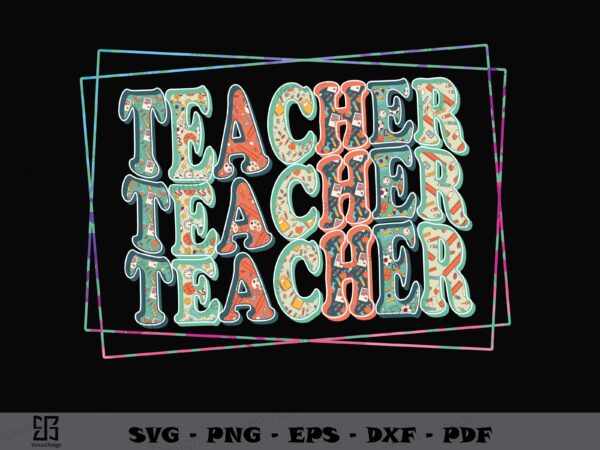 Stacked teachers day monogram svg png, teachers day tshirt design