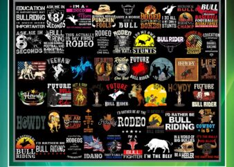 Bundle 400+ Designs Rodeo Bull Rider Cowboy Png, Rodeo Png, Bull Riding Png, Steer Riding Png, Bull Rider Png, Bull Silhouette Png 1000445337