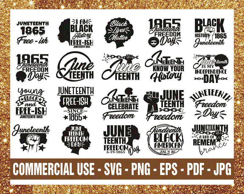 Combo 41 Designs Black Lives Matter SVG, Juneteenth Freedom 1965, Black History, Cut File, Clipart, PrintableCommercial use instant download CB823855941