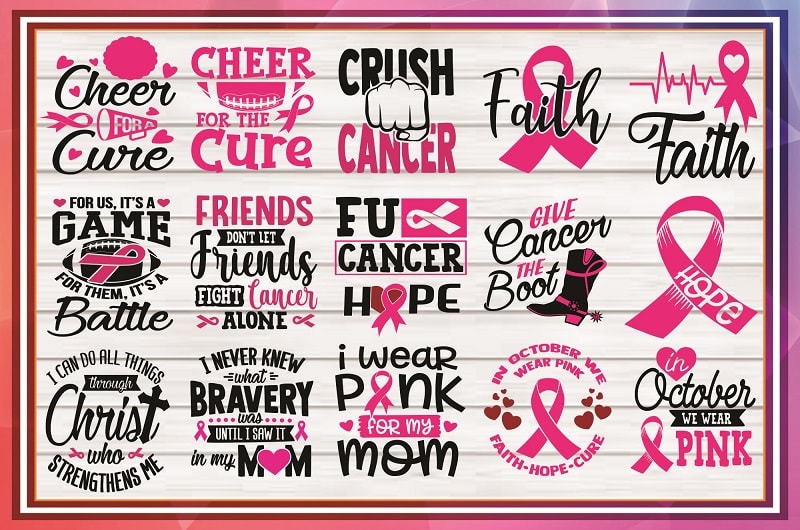 150+ Designs Breast Cancer SVG, Breast Cancer Awareness Mockup, Breat Cancer Shirt. Cancer Awareness Svg, Cricut File, Instant Download CB880290315