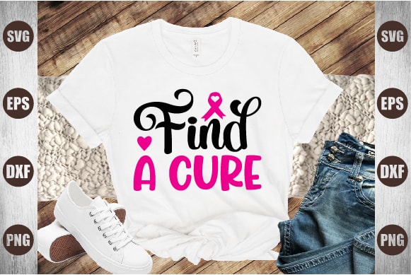 Find a cure t shirt graphic design