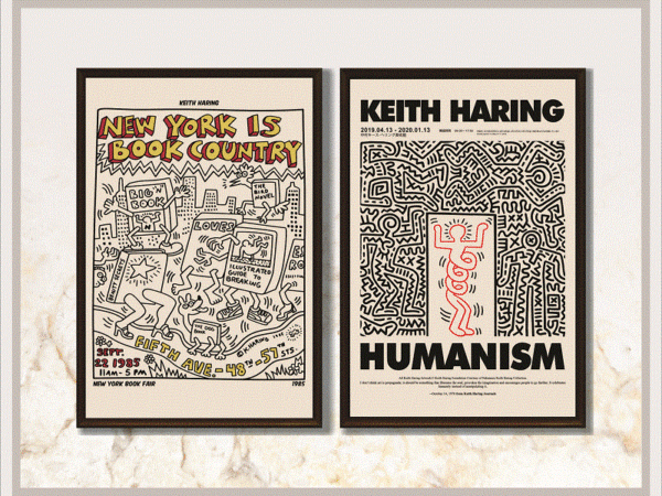Keith haring set of 9 prints, gallery wall set, exhibition poster, keith haring poster set, prints wall art, printable wall art 1039067129 t shirt vector art