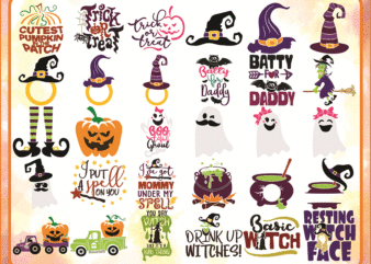 100 Designs Halloween SVG Bundle, Vol 1 Monogram Quotes svg dxf eps jpeg png, halloween svg, Format layered cutting files, Digital Download 645193831