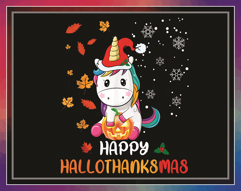 Bundles Happy Hallothanksmas Png, Happy Halloween, Thanksgiving Christmas PNG, One thankful PNG, Cat dog Halloween PNG, Digital Download 864618278