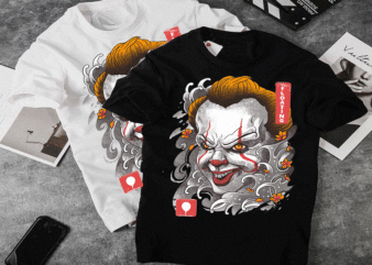 IT Movie Png, Slasher Film Png, Horror Character Png, Pennywise’s Face Png, Scary Movie Png, PNG Printable, Digital File, Instant Download 1057937763 t shirt design for sale