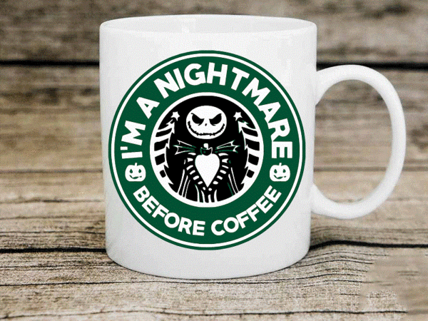 Before coffee i’m a nightmare starbucks scary png, jack skellington, starbucks label, digital download, sublimation designs download 1059679071