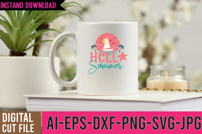 Hello Summer Tshirt Design,Hello Summer SVG Design,Summer t shirt design bundle,summer svg bundle,summer svg bundle quotes,summer svg cut file bundle,summer svg craft bundle,Summer Vector Tshirt Design,Summer Graphic Design, Summer Graphic