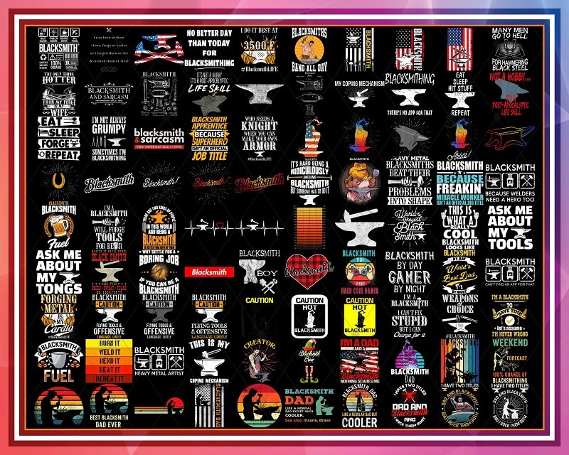 Bundle 400+ Blacksmith Png, Blacksmith USA Flag, Blacksmithing Gift, Metalsmith, I Speak In Tongues Blacksmith, Instant Download 1027759237