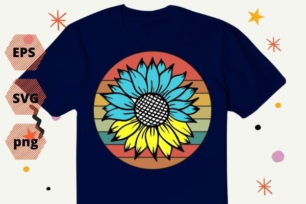 Ukraine Flag Sunflower Vintage Shirt Ukrainian Support Lover TShirt design svg, Ukraine Flag, Sunflower, Vintage Shirt, Ukrainian Support, Lover TShirt design vector,