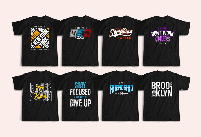 53 Trendy t-shirt designs, Clean and Simple Text Designs