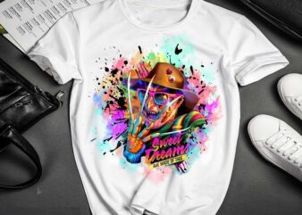 Freddy Krueger Rainbow Bright Horror Sweet Dreams png, Sublimation Design, Digital Download 1045754721