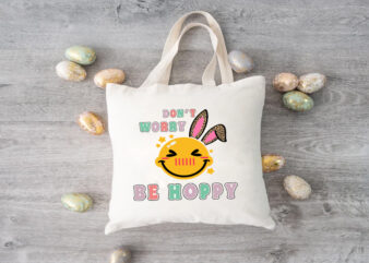 Happy Easter Day Don’t Worry Be Hoppy Diy Crafts, Easter Day Svg Files For Cricut, Smile Face With Bunny Ear Silhouette Files, Trending Cameo Htv Prints