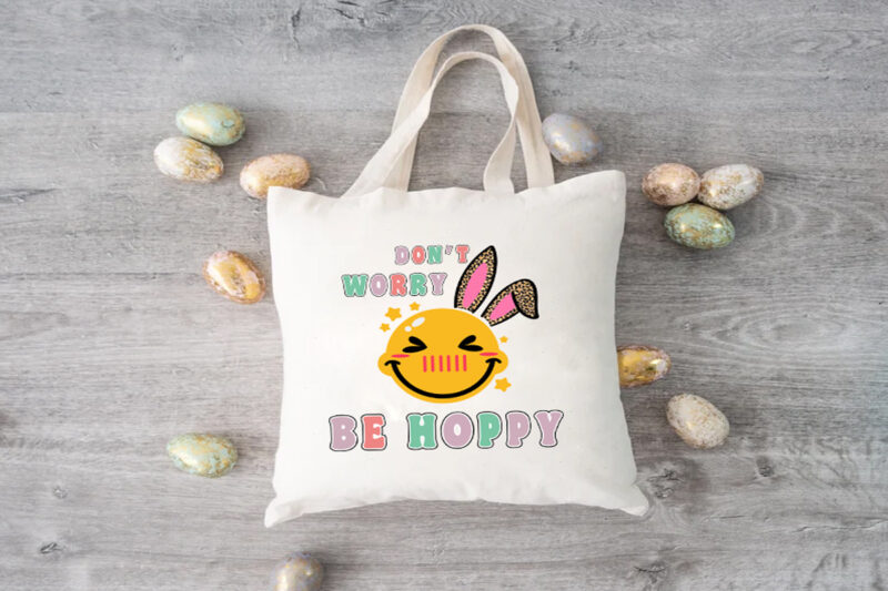 Happy Easter Day Don’t Worry Be Hoppy Diy Crafts, Easter Day Svg Files For Cricut, Smile Face With Bunny Ear Silhouette Files, Trending Cameo Htv Prints
