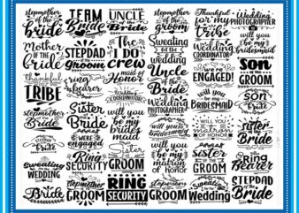 147 Designs Wedding Svg, Bride Svg, Wedding Svg Files, Bridesmaid Svg, MR And Mrs Svg, Bridal Shower Svg, Bridal Party Svg, Groom Svg 735068087