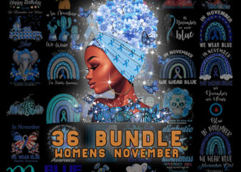 36 Womens November, November Birthday, Black girl, Queens Are Born In November png, Birthday Gift png