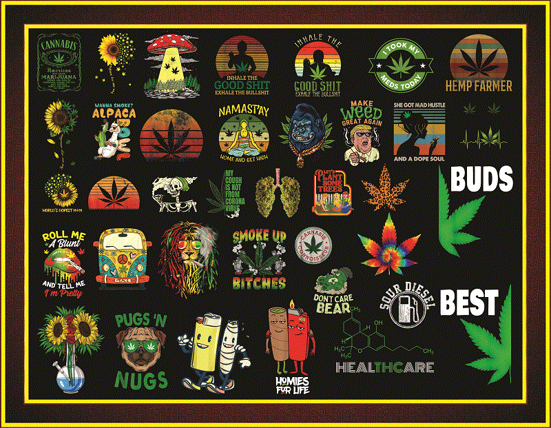 145+ Designs Cannabis SVG, Smoke Weed, Bundle Marijuana Svg, Smoke Meowt, Weed Bundle, Stoner Chick, Pan Dope, Legalize It, Digital Download 990950531