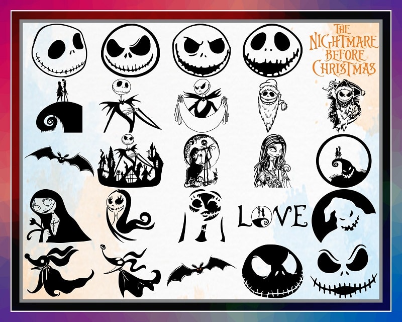 150 Nightmare Before Christmas svg Bundle, Halloween SVG, Jack Skellington SVG, Jack And Sally SVG, Nightmare Christmas svg, png, dxf, eps 870236055