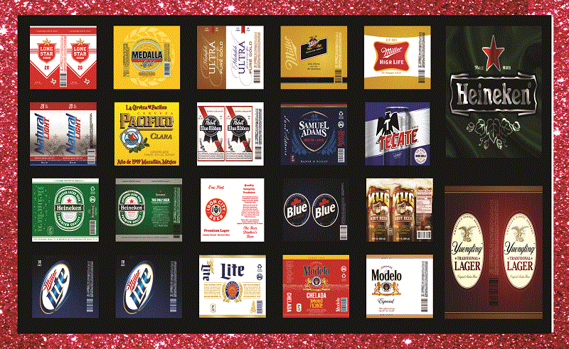 Combo 52 Beer Brands Full Labels, 20oz Skinny Straight,Template for Sublimation,Full Tumbler, PNG Digital Download 1014533239