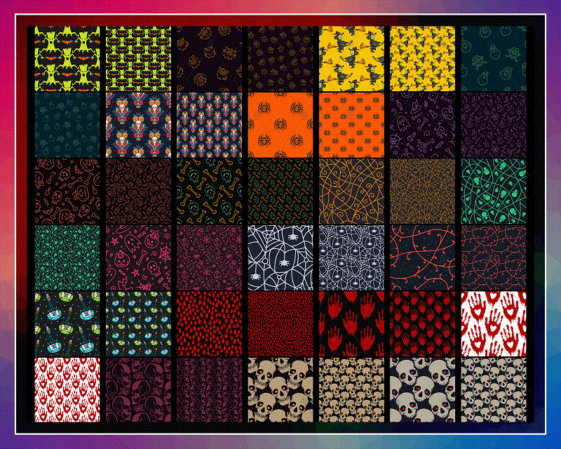 Combo 200 Seamless Patterns Halloween, 20oz Skinny Straight,Template for Sublimation,Full Tumbler, PNG Digital Download 1014533239