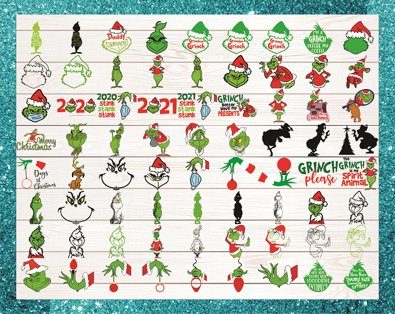 546 Christmas svg bundle, grinch svg, grinch face svg, grinch mask, grinch baby, santa, shirt, Cricut, cut file, hand holding ornament 906847237