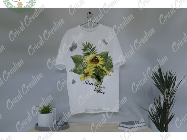 Trending gifts, summer vibesdiy crafts, sunflower background png files , butterfly silhouette files, trending cameo htv prints t shirt designs for sale