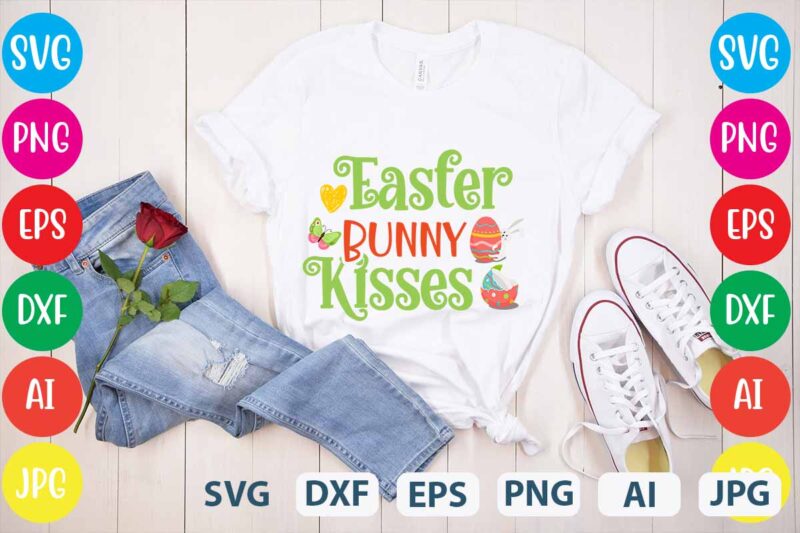 Easter Bunny Kisses svg vector for t-shirt,easter tshirt design,easter day t shirt design,easter day svg design,easter day vector t shirt, shirt day svg bundle, bunny tshirt design, easter t shirt