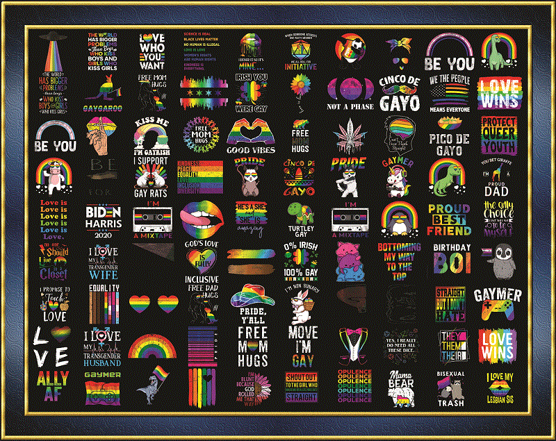 Combo 400+ Files LGBT Pride PNG Bundle, Festival Outfit Png, Rainbow Png, Gay Flag Png, Be Proud Be Fabulous Png, Digital Download 1002265288