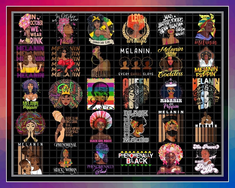 Bundle 170 Designs Black Queen Png, Black Girl Magic, Black Melanin, Afro Woman Clipart, Birthday, Afro Lady, Digital Downloads 1006637347