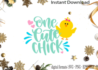 One Cute Chick Diy Crafts Svg Files For Cricut, Silhouette Sublimation Files t shirt design online