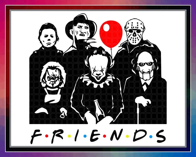 Combo 6 Horror Killers PNG, Horror Characters Friends PNG, Friends,Horror Friends Png,Horror Movie characters,halloween friend PNG 857753560