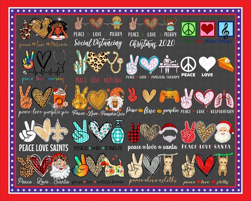 150+ Peace Love Bundle png Designs, peace love christmas , peace love everything , digital png download , PNG printable , PNG sublimation 1011238868