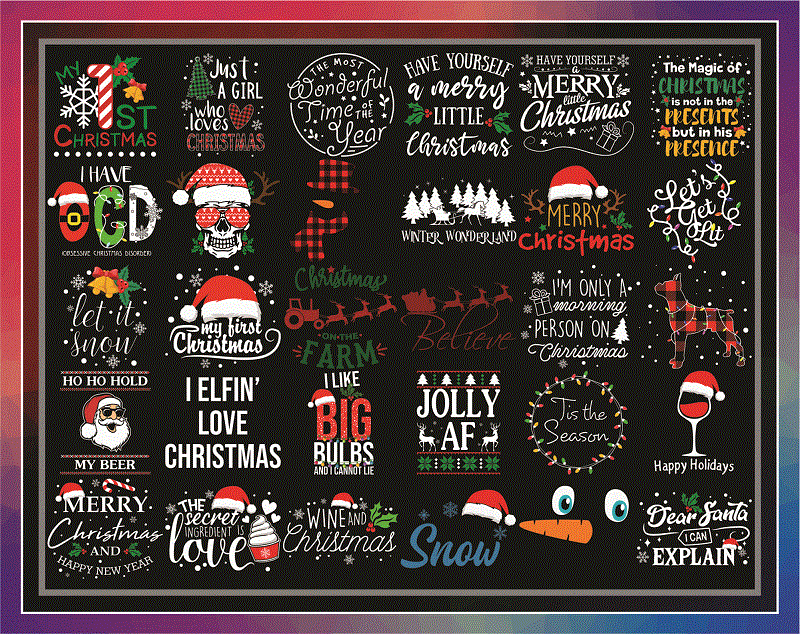 160+ Merry Christmas Bundle ,Christmas SVG Bundle, Winter svg, Santa SVG, Holiday, Merry Christmas, Christmas Bundle Png Svg 1071223474