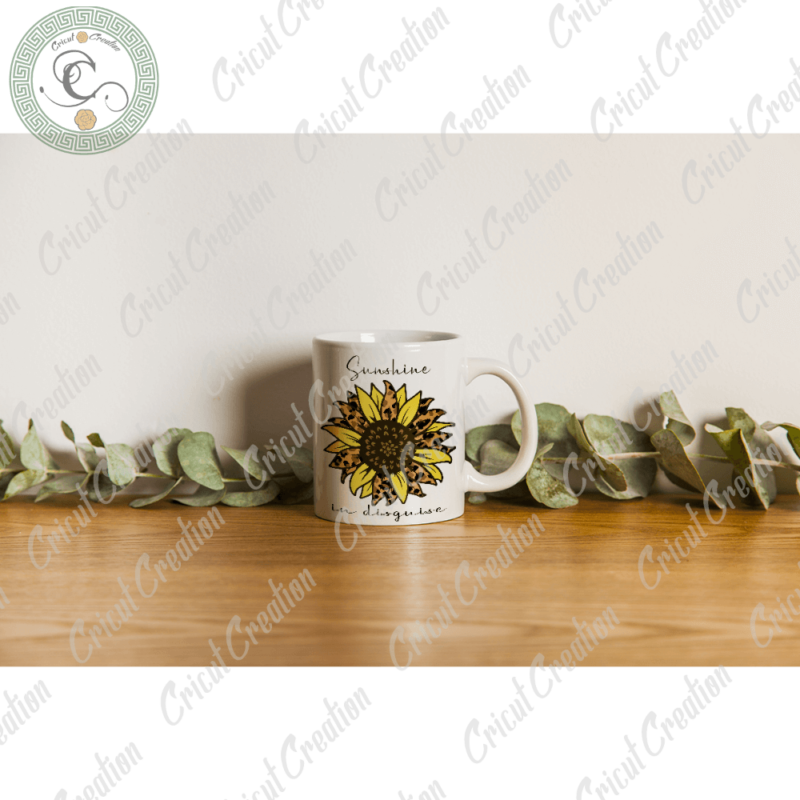 Trending Gifts, Sunshine In Disguise Diy Crafts, Leopard Sunflower Background PNG Files For Cricut, Sunflower Lover Silhouette Files, Trending Cameo Htv Prints