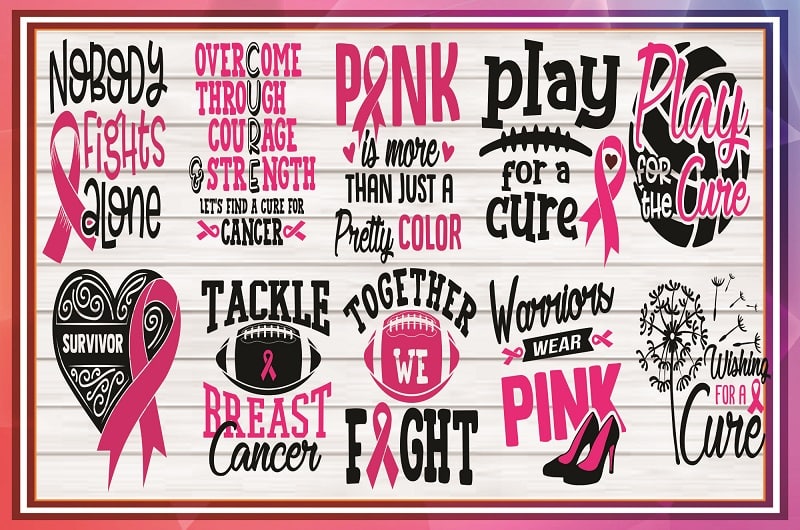 150+ Designs Breast Cancer SVG, Breast Cancer Awareness Mockup, Breat Cancer Shirt. Cancer Awareness Svg, Cricut File, Instant Download CB880290315