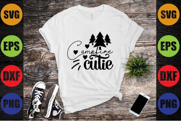 Campfire cutie t shirt vector file