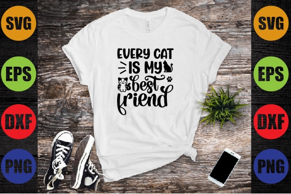 Every cat is my best friend vector clipart