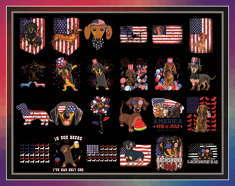 Combo 150 Dachshund Merica PNG, Dachshund Merica Handmade, Proud Dachshund Dad, Best Dog Dad Ever PNg, 4th of July Png, Digital Download 999228784
