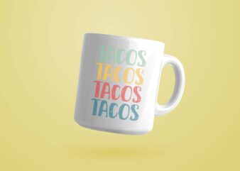 Colorful Tacos Design PNG Sublimation Files