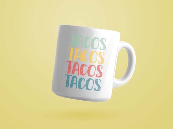 Colorful tacos design png sublimation files