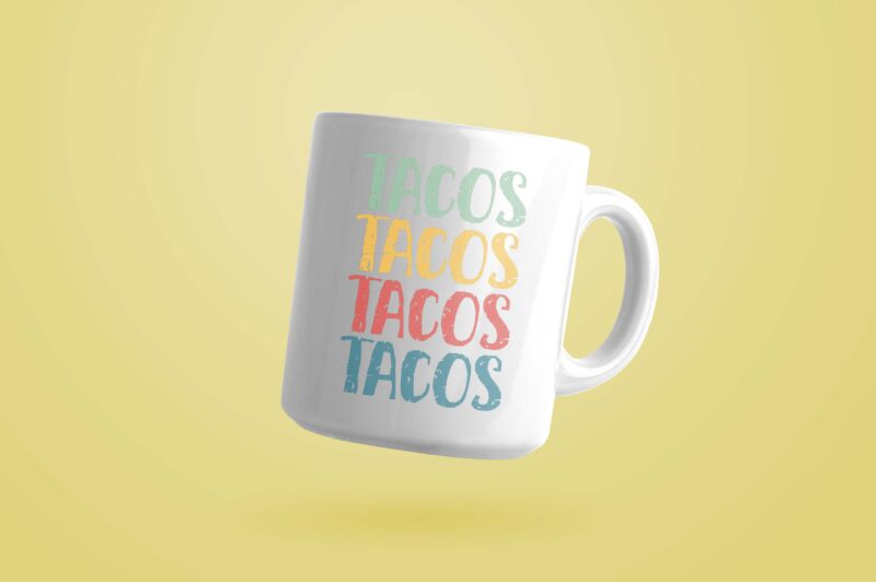 Colorful Tacos Design PNG Sublimation Files