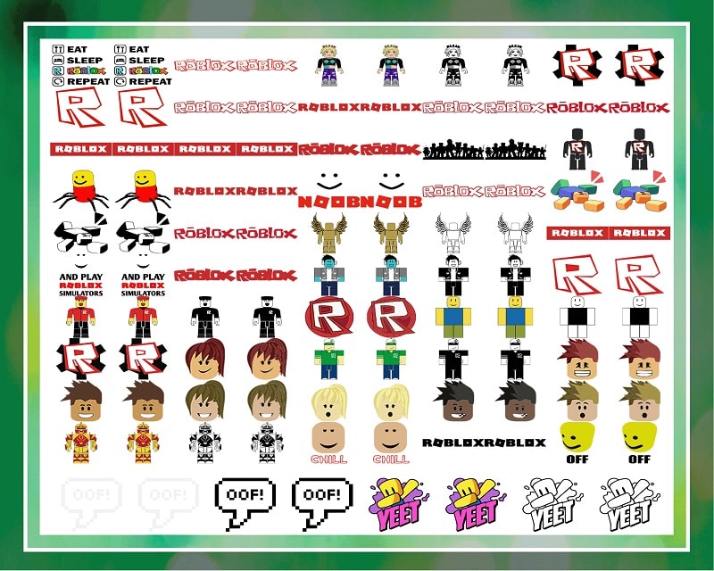 Roblox Mega Bundle Svg, Rolox Svg, Rolox Face Svg, Rolox Log