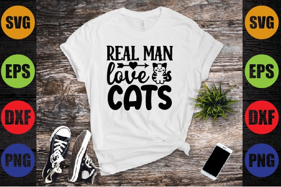 Real man love cats t shirt design online