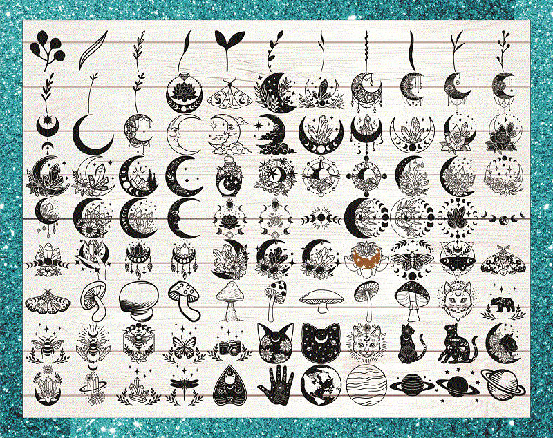 1000+ Mystic Celestial Moon Mystical svg, Crystal Moon svg, Celestial svg, Moon Phase svg, Moon Cat svg, Mystic Cat svg, Svg Files for cricut, 1038165680